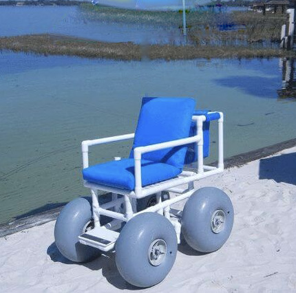Beach Wheelchair (Large balloon tires)